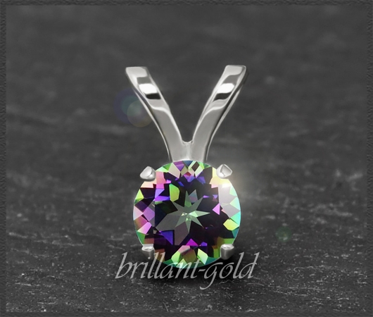 Anhänger 585 Gold grün/violett Mystic Topas 4,5,6,7mm